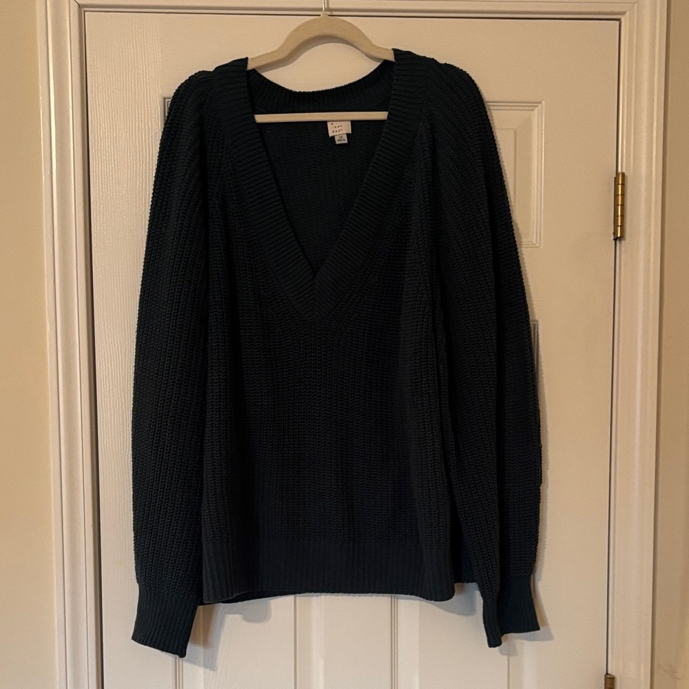 a new day Teal Knit Sweater